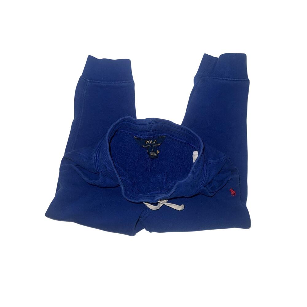 Polo Ralph Lauren Royal Blue Fleece Joggers Size 5 Y2K Streetwear